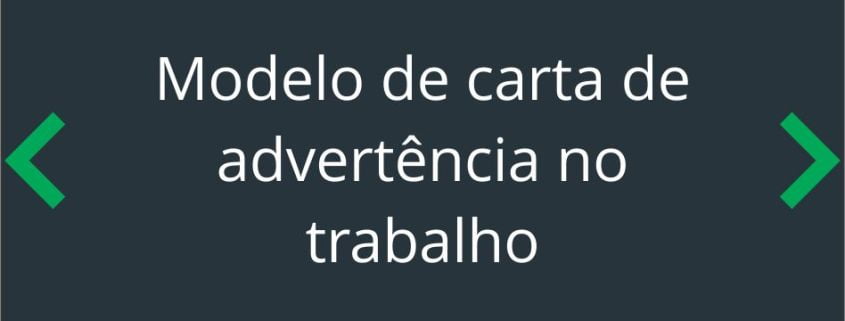 Modelo de carta de advertência no trabalho  Seo Martin