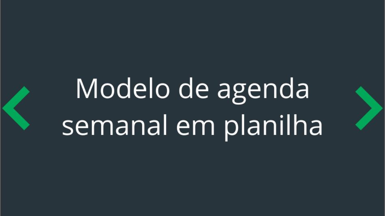 Modelo De Agenda Semanal Em Planilha Para Download Agencia Seo Martin